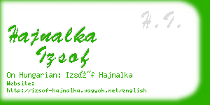 hajnalka izsof business card